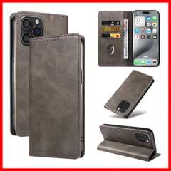 【人気商品】耐衝撃 ケース ケース ケース 落下防止 ケース ケース 用 用 用 用 用 アイフォン16プロマックス 携帯カバー 手帳型 手帳型 手帳型 防塵（グレー） いphone16promax カード収納 iphone16promax スタンド機能 ma