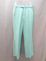 ◇ LOWRYS FARM ローリーズファーム 無地 センタープレス スラックス サイズM グリーン レディース E  【1303290020635】