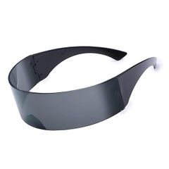 【数量限定】クールな眼鏡 おもしろメガネ 仮装 近未来サングラス おしゃれ コスプレ シールド型 パーティ写真の小道具 宇宙 サイバーパンク [KYON]
