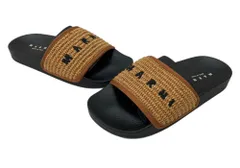 marni マルニ　サンダル　36 即発 ○ MARNI マルニ サンダル ビジュー ハラコ 革 36 23cm 黒