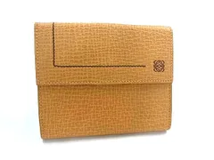 未使用品　箱付き　LOEWE ロエベ　折り財布　アナグラム　キャメル　希少 LOEWE - LOEWE 財布 二つ折り コンパクト ジップウォレット アナグラム