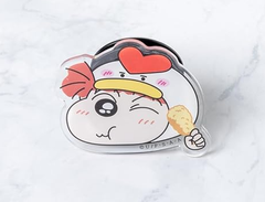 ネネチキンコラボ商品クレヨンしんちゃんグリップトック(ねねちゃん) iPhone ケース 韓国 ハイブリッドケース グリップ GRIP クラウド クリア 透明 カバー ケース iPhone15