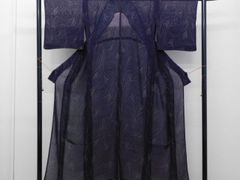 未使用 正絹 風通紗 夏 銀彩 葉文様 しつけ糸付 絽 長襦袢 2点セット