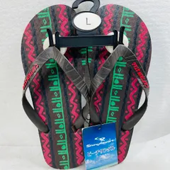 【未使用】キャプテンスタッグ　シャイニーリゾート　UX719　メンズ　Lサイズ　ビーチサンダル　茶ブラウン　パターン【送料無料】メール便のサムネイル