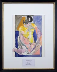 特価品真作保証 フェルナン・レジェ リトグラフ「La Femme au Poudrier」画寸 42cm×55cm フランス人作家 明快な色彩を特色とする独自の様式 4214 石版画、リトグラフ