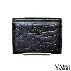 CHANELシャネル⭐︎財布⭐︎キャビアスキン⭐︎カードケース⭐︎カメリア CHANEL シャネル財布 カメリア キャビアスキン ファスナー