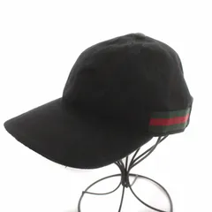 グッチ GUCCI ベースボールキャップ 帽子 GGキャンバス シェリーライン S 57cm 黒 ブラック /IR ■GY19 ■OHのサムネイル