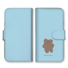 iPhone 16 Pro ケース 手帳型 アイフォン16プロ スマホケース 携帯ケース くまさん クマ テディベア 熊 可愛い 大人女子 韓国 くすみカラー 水色 ピンク デザイン  スマホカバー カラー10