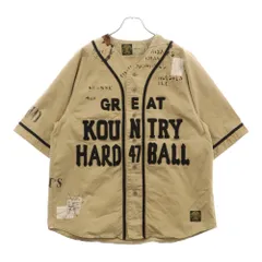 KAPITAL (キャピタル) Chino GREAT KOUNTRY Damaged Baseball Shirt K2209SS014 チノ グレートカントリー ダメージ加工 ベースボールシャツ ジャケット ベージュ