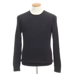 【新品】タリアトーレ TAGLIATORE ハイゲージコットン クルーネック リブニット ブラック【サイズ50】【メンズ】のサムネイル