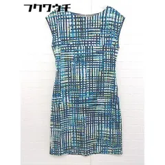 ◇ UNTITLED アンタイトル 総柄 ノースリーブ 膝下丈 ワンピース サイズ2 ブルー マルチ レディース 【中古】 【1105280011643】
