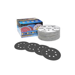 IROKCAKPT 耐水サンドペーパー 125mm #400番 サンダー ペーパー（50枚入）サンディングディスク 中目 サンディングペーパー 電動サンダー用ディスクペーパー,ヘッドライトの研磨 木工DIY作業に 金属磨き
