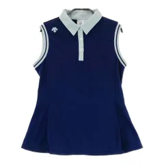 サイズ：M DESCENTE GOLF デサントゴルフ DGWVJA15 ノースリーブポロシャツ  ネイビー系 [240101518732] ゴルフウェア レディース ストスト