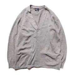 90's クラスルーム ユニフォーム ウール ニット カーディガン (XL位) 霜降り灰 無地 ポケット付き レタード 90年代 旧タグ オールド アメリカ古着 USED  ビンテージ ヴィンテージ