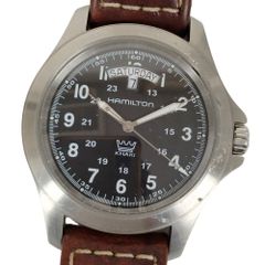 HAMILTON ハミルトン H644510 カーキ キング デイデイト クォーツ メンズ 革ベルト 腕時計 正規品 / C699
