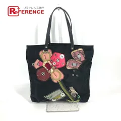 【正規品】プラダ PRADA トートバッグ アップリケ 刺繍 花 三角ロゴ A4 正規品】PRADA プラダ トートバッグ アップリケ 刺繍 花 三角ロゴ A4