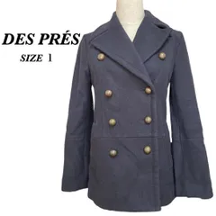 デ プレ des pres ピーコート ウール100％ ネイビー|555