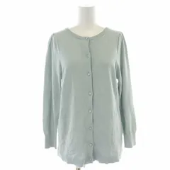 フランシュリッペ franche lippee ソーダゼリーコンビニットカーデ カーディガン チュール シアー フリル 花柄 切替 M 青 ブルー /XK