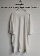 TODAYFUL トゥデイフル Cotton Silk Useful Halfsleeve T-shirts コットンシルクユースフルハーフスリーブTシャツ ホワイト