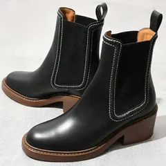 極美品 Chloe クロエ レザー ショートブーツ ブラック 23cm 楽天市場