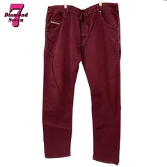 【中古】 DIESEL ディーゼル ジョグジーンズ ワインレッド 36インチ メンズ