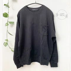 古着　AMERICAN HOLIC　アメリカンホリック　スウェット　トレーナー　Tシャツ　長袖　胸ポケット　ブラック　M　ファッション　レディース　トップス　カジュアル　シンプル　春　夏　秋　冬