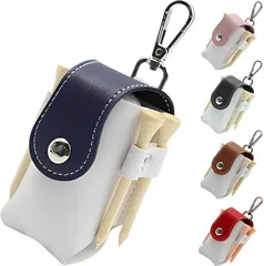 fogman ゴルフボールケース メンズ レディース おしゃれ かわいい カラー 軽量 PUレザー(ネイビー)