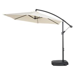 直径300cm 30+UPF紫外線 対策角度調整 専用ベース付き パラソル ガーデンパラソル 風に強い 大型 円形 ビーチパラソル ガーデニング 庭 キャンプ 日傘 家庭での使用 商業利用 海辺 プール 海の家【アイボリー】 
