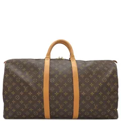 【鑑定済】ルイヴィトン モノグラム キーポル 55 ボストンバッグ ブラウン LOUIS VUITTON ルイヴィトン キーポル55バンドリエール