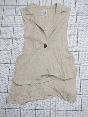 ◇ ⊂ AsknowASplus アズノゥアズプラス カジュアル - ロングベストジレ サイズ ベージュ系 レディース E  【1508060019783】