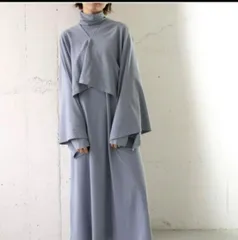 KBF レディース 　ワンピース　カットソーワンピース　ロングワンピース  マルチWAYアンサンブルワンピース ブルー