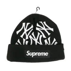 Supreme×NewEra×Yankeesビーニーニット帽ベージュ美品試着のみ Supreme×NewEra×Yankeesビーニーニット帽ベージュ美品試着のみ