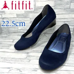 ✨美品✨fitfit フィットフィット パンプス スエード ネイビー 22.5cm