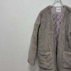 RAY CASSIN レイカズン ボアジャケット ノーカラーコート 可愛い オシャレ シンプル