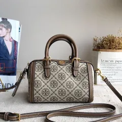 Tory Burch Tモノグラム ミニバレル ボストンバッグ ハンドバッグ