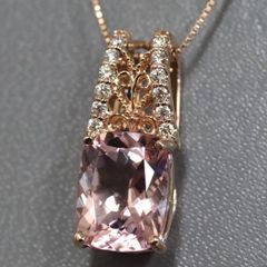 17/美品 K18PG/WG モルガナイト10.73 ダイヤ ペンダントトップ - メルカリ