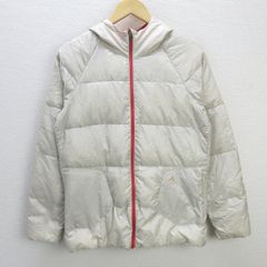 D■アディダス/adidas ダウンジャケット JKT【L】白系/LADIES/38【中古】