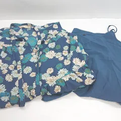 ■ ◎ UNIQLO ユニクロ PAUL & JOE コラボ商品 花柄 ロング丈 ワンピース サイズS ブルー ホワイト レディース E  【1407180061149】