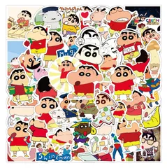 クレヨンしんちゃん クレヨンしんちゃん シール 防水デカール 可愛い おしゃれ 漫画 for DIYステッカー ダイアリー スーツケース スノーボード スーツケース ギター for 車 水筒 自転車 スケートボード バイク かわいいアニメ ヘルメット パソコン