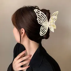 (蝶ネクタイ) 贈り物 レディース レディース オフィス おしゃれ シンプル 可愛い 韓国風 人気 ヘアアクセサリー 髪留め クリップ かみどめ 大 へあくりっぷ しっかりとまる 大きめ バンスクリップヘアクリップ