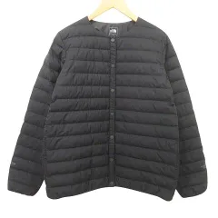 ザノースフェイス THE NORTH FACE ダウンジャケット WS Zepher Shell Cardigan NDW91961 ノーカラーゼファーシェル 薄手 ゴアテックス L 黒 ブラック