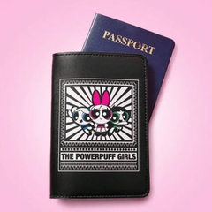 ☆輸入☆パワーパフガールズ　powerpuff girls パスポートケース　黒　ブラック