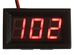 交流デジタル電圧計 AC 70-300V 赤