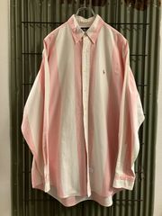 Old Ralph Lauren B.D L/S Shirt ラルフローレン　ボタンダウンシャツ　長袖シャツ　ピンク