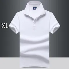 [XL]秋冬 コーデ メンズ  服 シンプル ファッション オシャレ 大人 かっこいい 大きいサイズ ストリート 紳士服  半袖 T シャツ 無地 通気 コットン ビジネス カジュアル 薄手 ポロシャツ