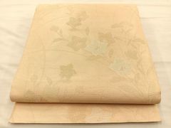 未使用】夏袋帯 西陣織 草花文 銀糸 六通柄 正絹 証紙付 - メルカリ