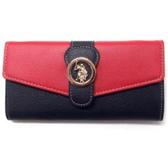 【新品 未使用】U.S. POLO ASSN. ユーエスポロアッスン サイフ メダリオン ラージ フラップ ウォレット 長財布 27A196AA NVRD