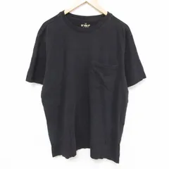 XL/古着 半袖 Tシャツ メンズ 胸ポケット付き 大きいサイズ クルーネック 黒 ブラック 25jun27 中古
