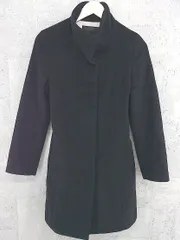 ■ ◎ UNTITLED アンタイトル ベルト付き ステンカラー コート サイズ2 ブラック レディース  【1002800947881】