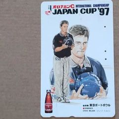 使用済みテレカ       　 スティーブ・ウィルソン　　オロナミン C JAPAN CUP'97　　東京ポートボウル